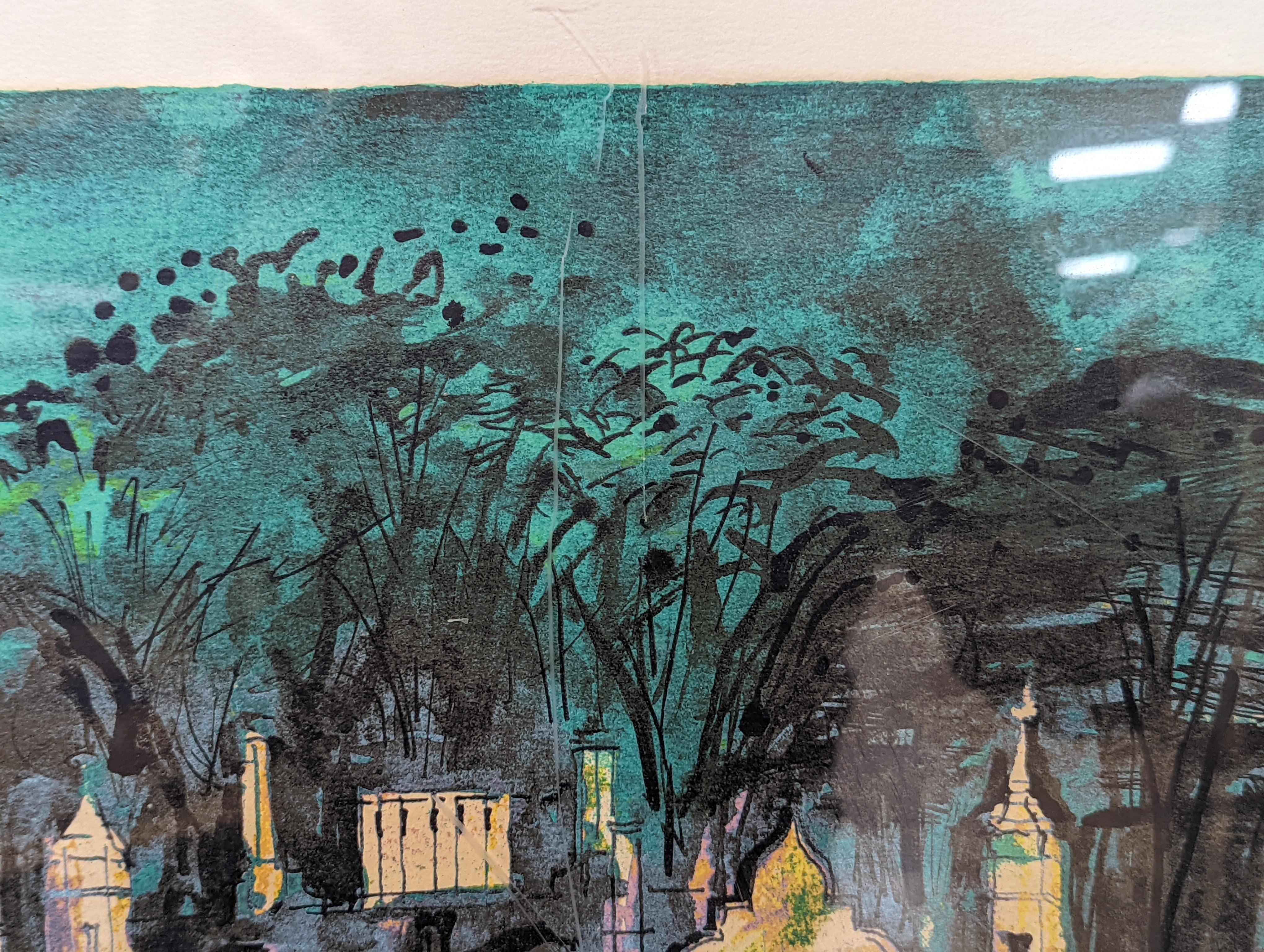 John Piper (1903-1992), screenprint, 'Harlaxton Manor' 1977, signed in pencil, 8/100, 57 x 78cm